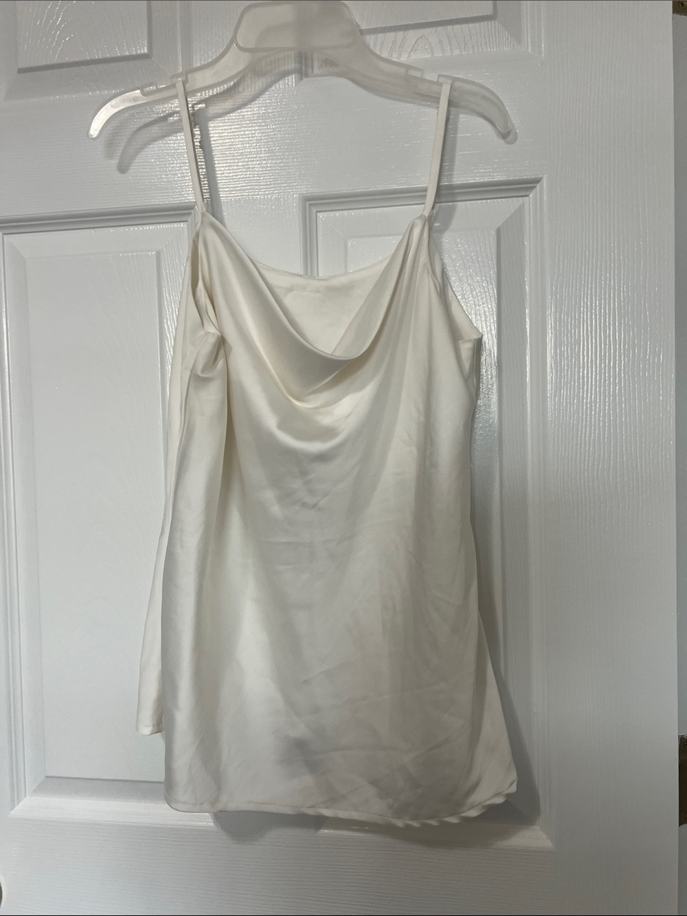 DNA couture Cream Satin Cowl Neck Camisole